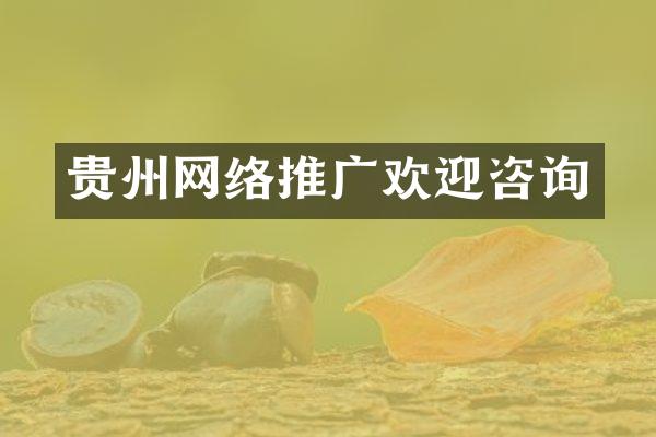 贵州网络推广欢迎咨询