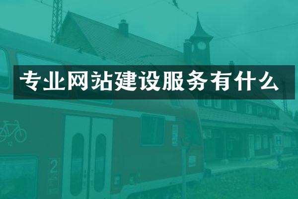 专业网站建设服务有什么