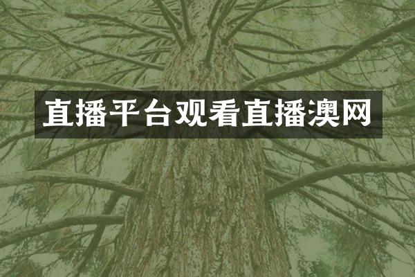 直播平台观看直播澳网