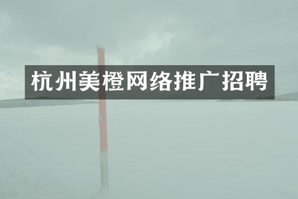 杭州美橙网络推广招聘