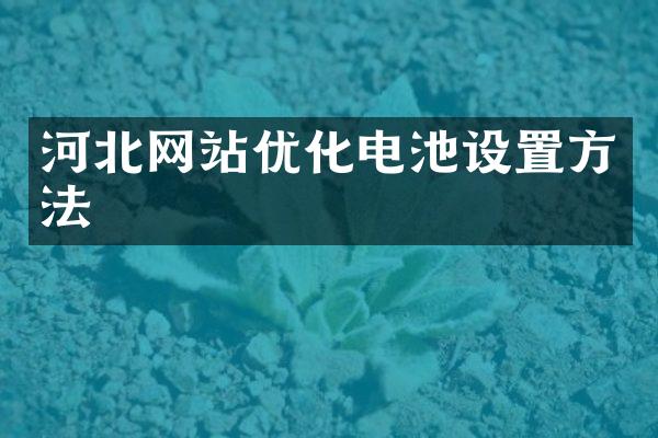 河北网站优化电池设置方法