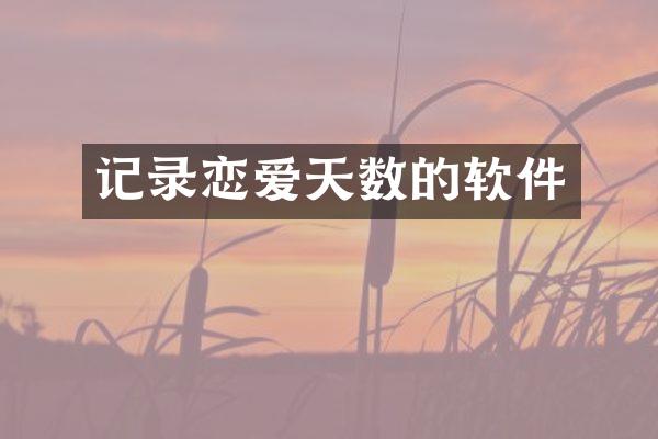 记录恋爱天数的软件