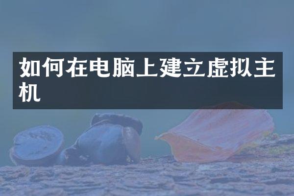 如何在电脑上建立虚拟主机