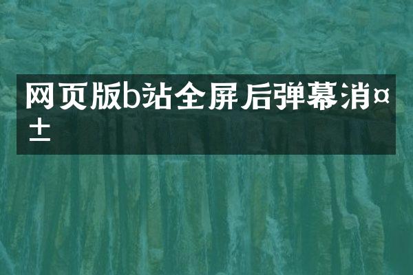 网页版b站全屏后弹幕消失