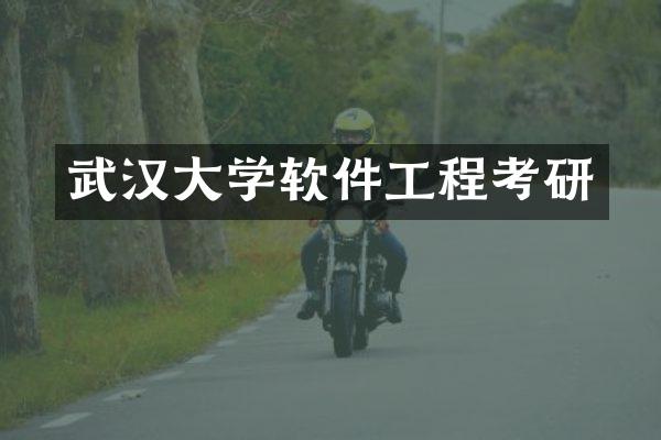 武汉大学软件工程考研