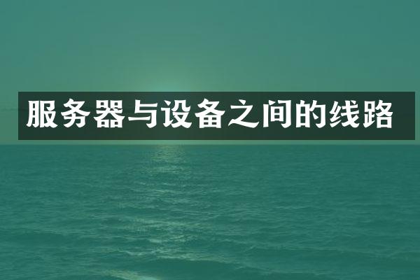 服务器与设备之间的线路