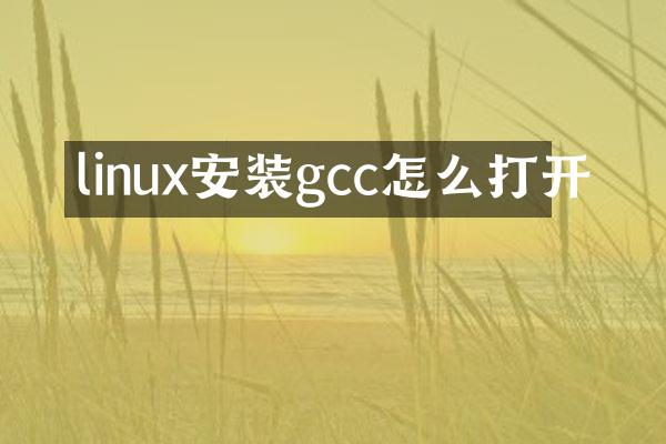 linux安装gcc怎么打开