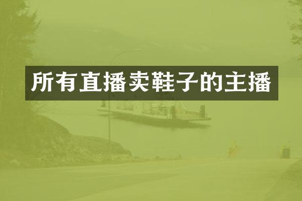 所有直播卖鞋子的主播