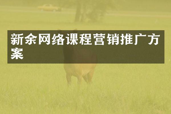 新余网络课程营销推广方案