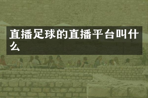 直播足球的直播平台叫什么