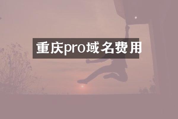 重庆pro域名费用