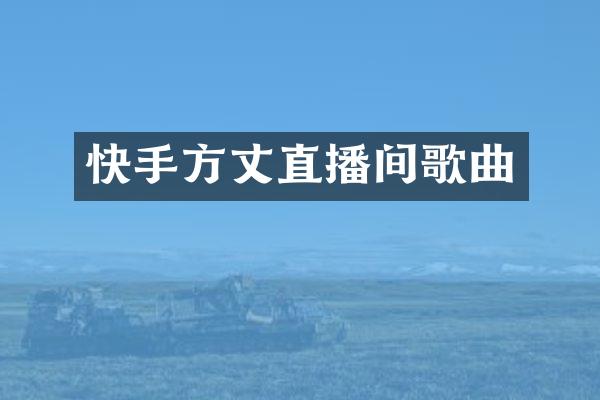 快手方丈直播间歌曲
