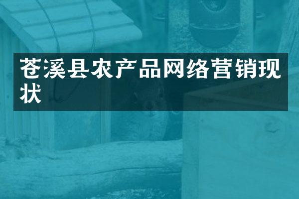 苍溪县农产品网络营销现状
