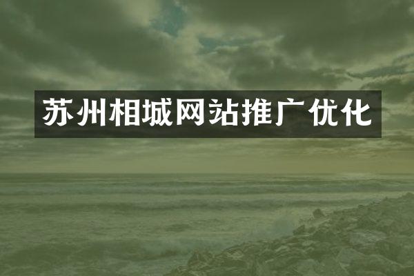 苏州相城网站推广优化