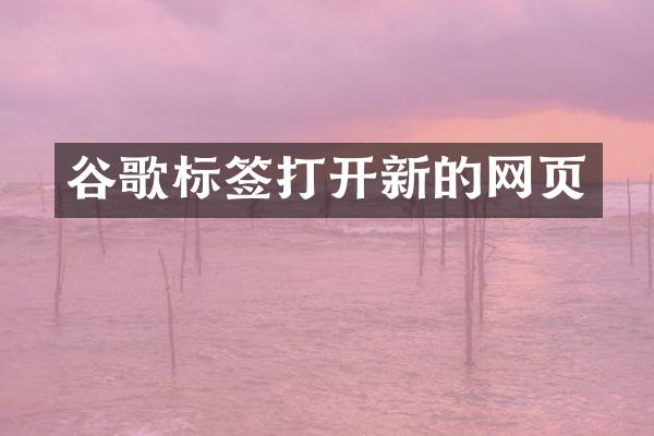 谷歌标签打开新的网页