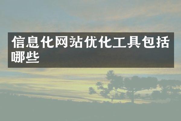 信息化网站优化工具包括哪些
