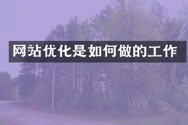 网站优化是如何做的工作