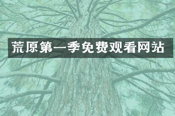 荒原第一季免费观看网站