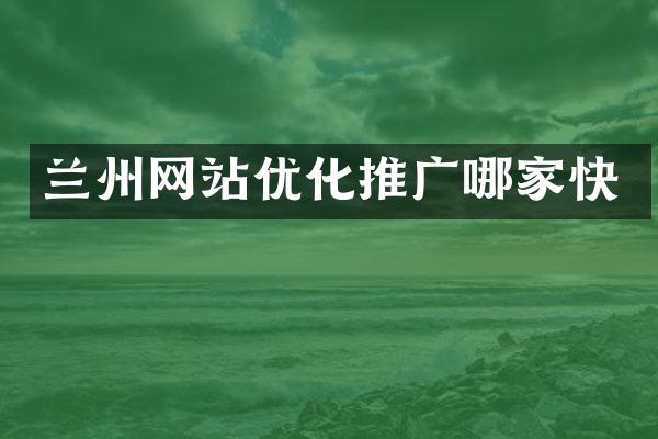 兰州网站优化推广哪家快