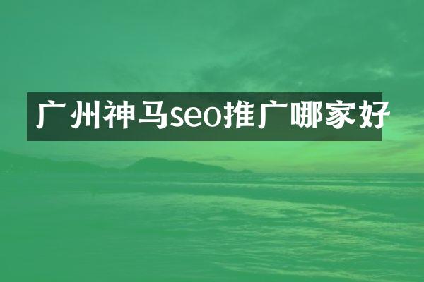 广州神马seo推广哪家好