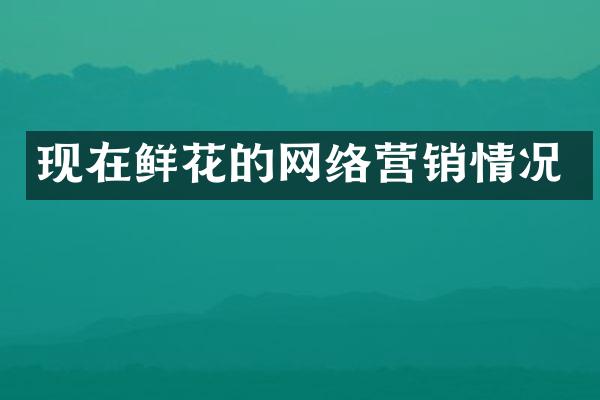 现在鲜花的网络营销情况
