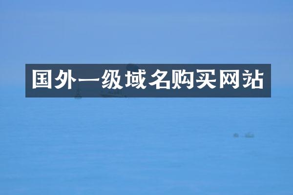 国外一级域名购买网站