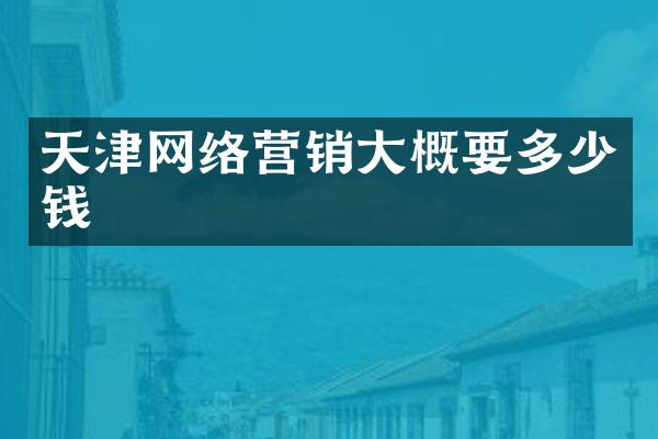 天津网络营销大概要多少钱