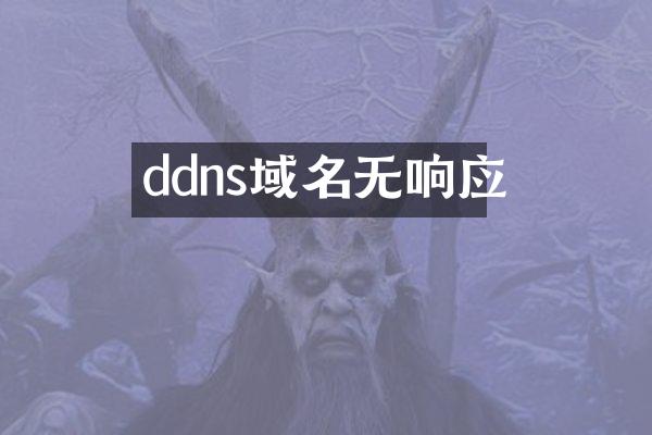 ddns域名无响应