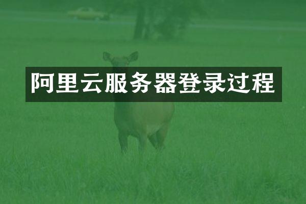 阿里云服务器登录过程