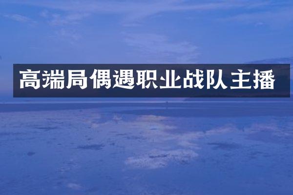高端局偶遇职业战队主播