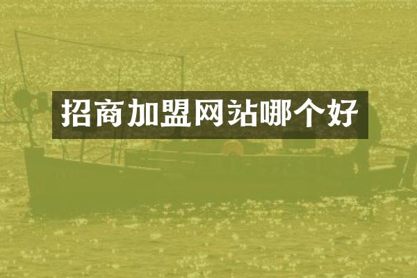 招商加盟网站哪个好