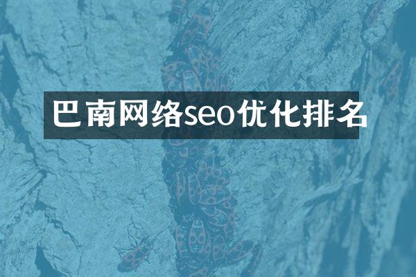 巴南网络seo优化排名