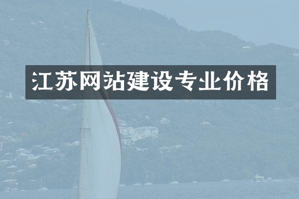 江苏网站建设专业价格
