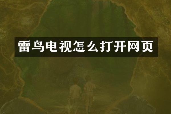 雷鸟电视怎么打开网页