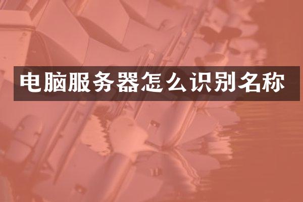 电脑服务器怎么识别名称