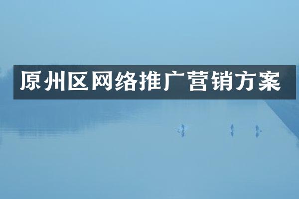 原州区网络推广营销方案