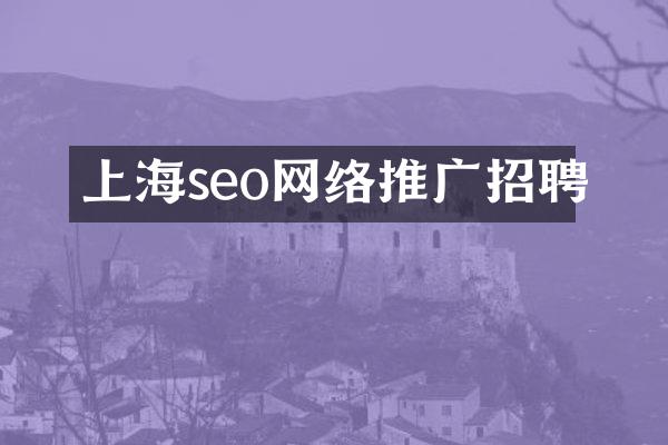上海seo网络推广招聘