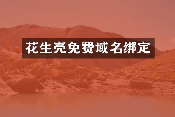 花生壳免费域名绑定