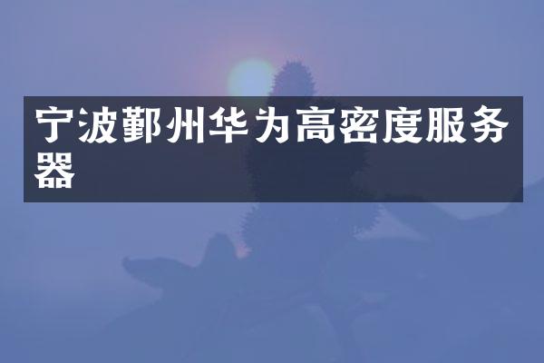 宁波鄞州华为高密度服务器