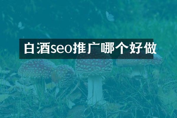 白酒seo推广哪个好做