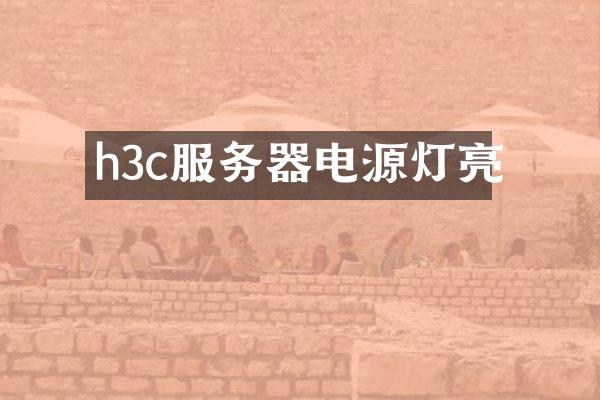 h3c服务器电源灯亮