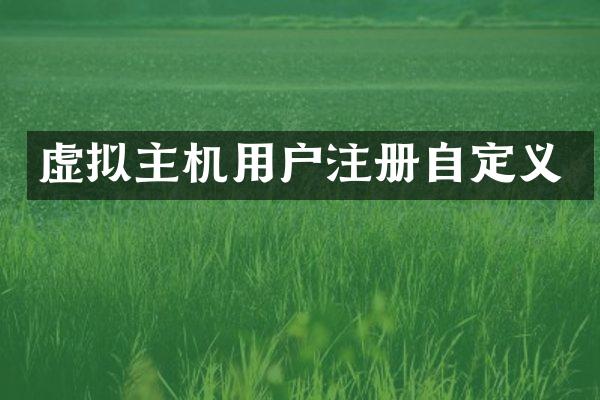 虚拟主机用户注册自定义