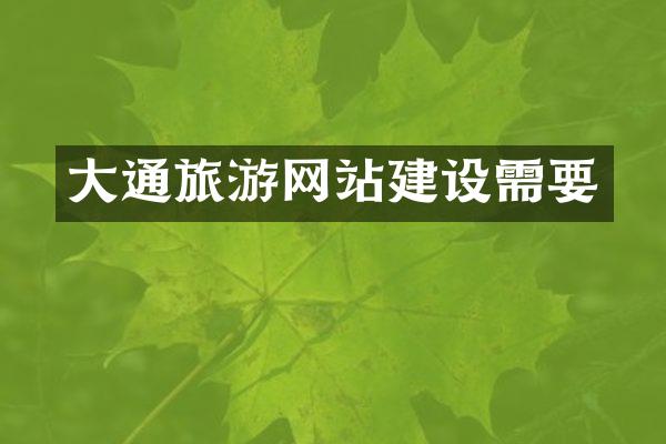 大通旅游网站建设需要