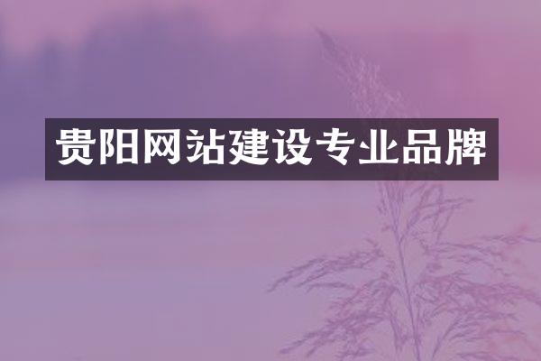 贵阳网站建设专业品牌