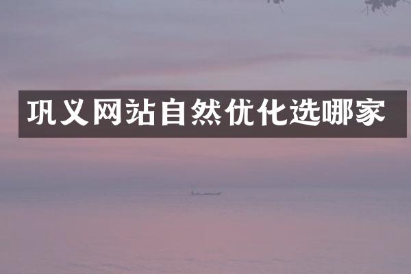 巩义网站自然优化选哪家