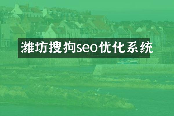 潍坊搜狗seo优化系统