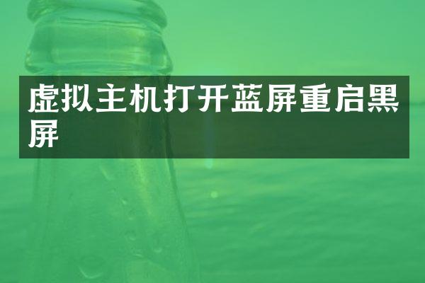 虚拟主机打开蓝屏重启黑屏