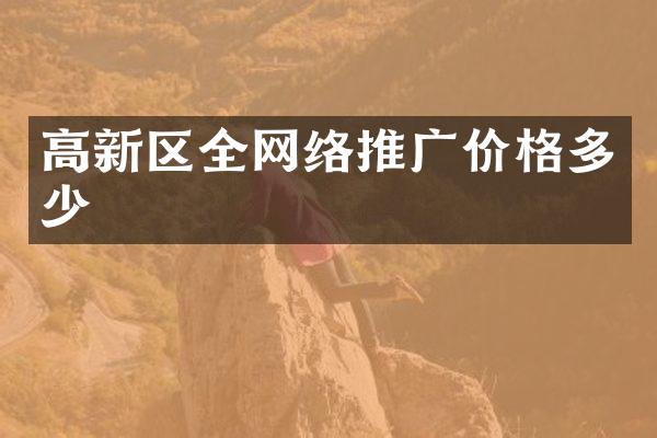 高新区全网络推广价格多少