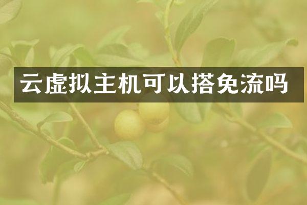 云虚拟主机可以搭免流吗