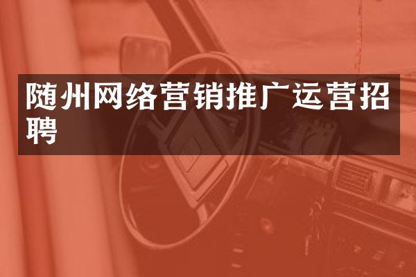 随州网络营销推广运营招聘